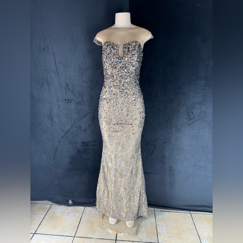 Elegant Sequin Evening Gown by Mandalay
